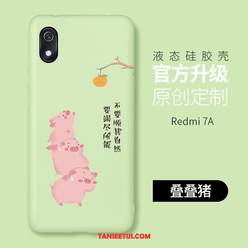 Etui Xiaomi Redmi 7a Mały Miękki Osobowość, Futerał Xiaomi Redmi 7a Anti-fall Różowe Kreatywne Beige