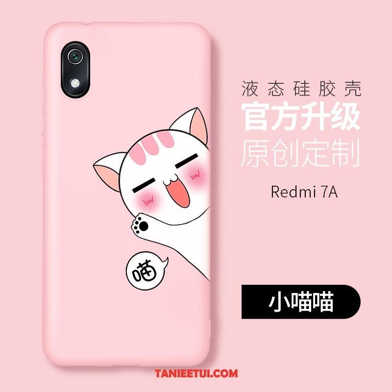 Etui Xiaomi Redmi 7a Mały Miękki Osobowość, Futerał Xiaomi Redmi 7a Anti-fall Różowe Kreatywne Beige