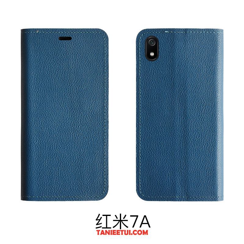 Etui Xiaomi Redmi 7a Ochraniacz Telefon Komórkowy Klapa, Pokrowce Xiaomi Redmi 7a Mały Prawdziwa Skóra Wzór Braun Beige