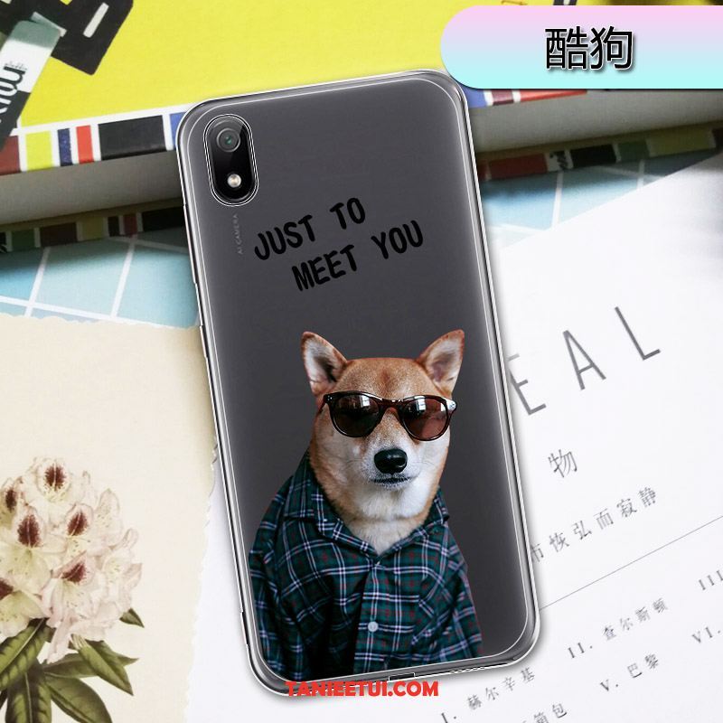 Etui Xiaomi Redmi 7a Telefon Komórkowy Przezroczysty Czerwony, Obudowa Xiaomi Redmi 7a Ochraniacz Anti-fall Mały Beige