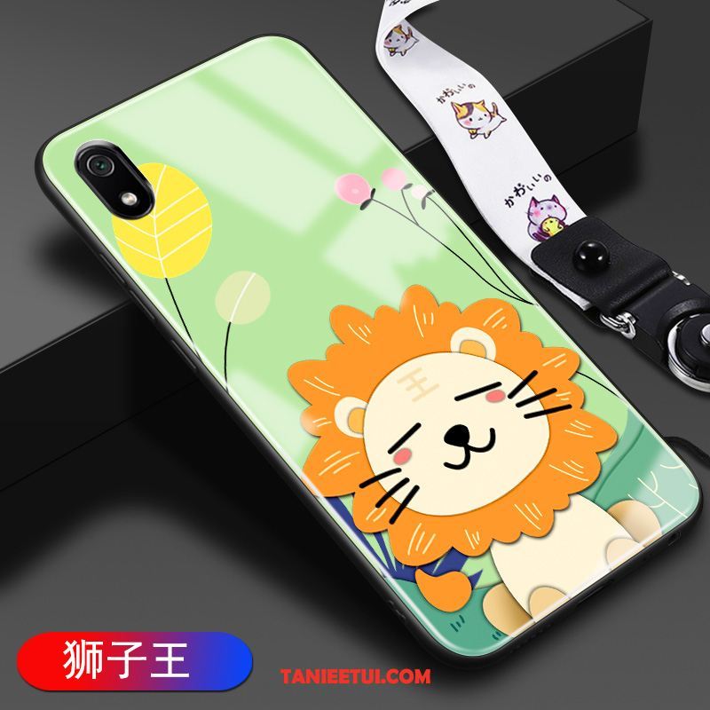 Etui Xiaomi Redmi 7a Trudno Ochraniacz Szkło, Pokrowce Xiaomi Redmi 7a Czerwony Zielony Miękki Beige