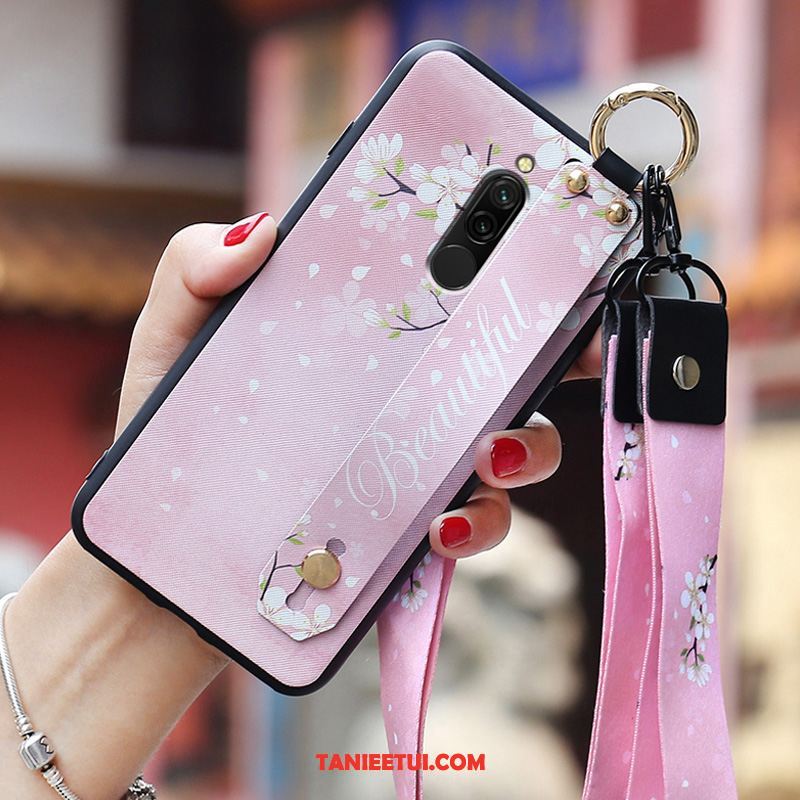 Etui Xiaomi Redmi 8 Cienka Silikonowe Czarny, Futerał Xiaomi Redmi 8 Tendencja Wiszące Ozdoby Mały Beige