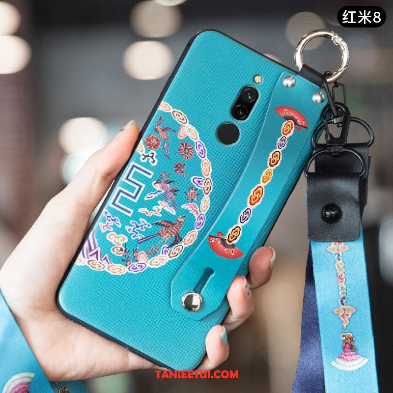 Etui Xiaomi Redmi 8 Czerwony Nubuku Tendencja, Futerał Xiaomi Redmi 8 Telefon Komórkowy Chiński Styl Wiatr Beige