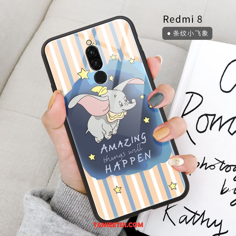 Etui Xiaomi Redmi 8 Ochraniacz Kreatywne Mały, Futerał Xiaomi Redmi 8 Czerwony Miękki Czarny Beige