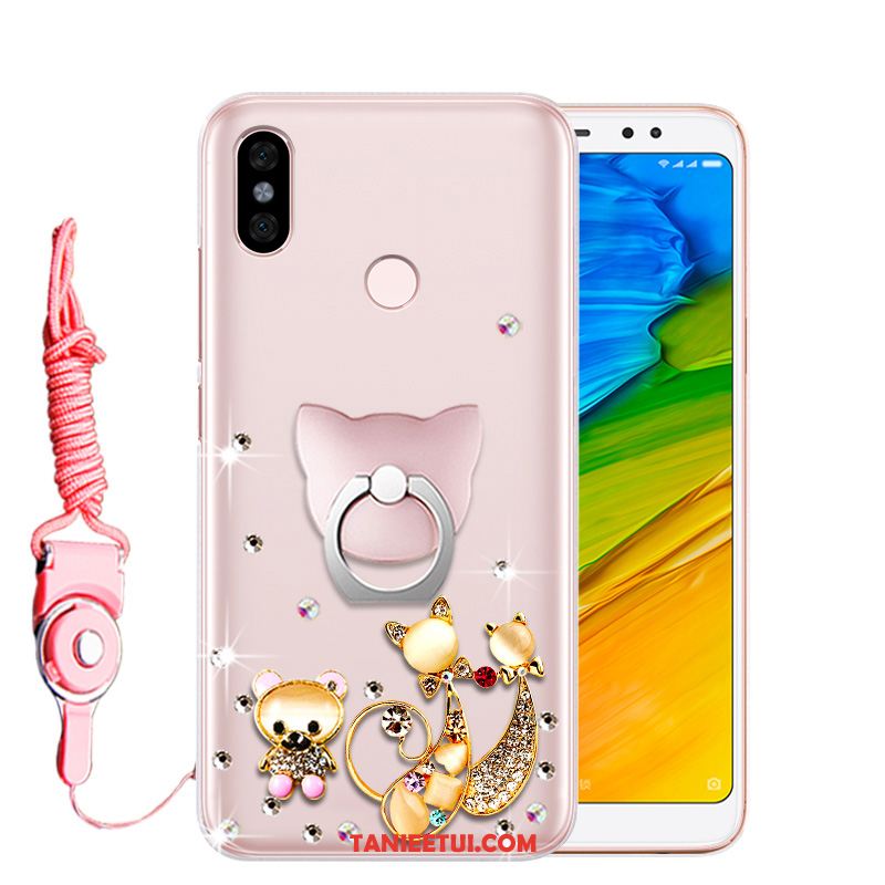 Etui Xiaomi Redmi Note 5 Mały Anti-fall Miękki, Futerał Xiaomi Redmi Note 5 All Inclusive Ochraniacz Rhinestone Beige