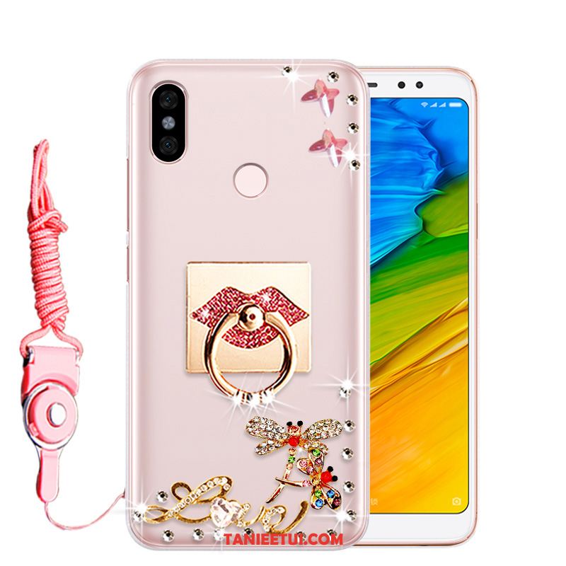 Etui Xiaomi Redmi Note 5 Mały Anti-fall Miękki, Futerał Xiaomi Redmi Note 5 All Inclusive Ochraniacz Rhinestone Beige