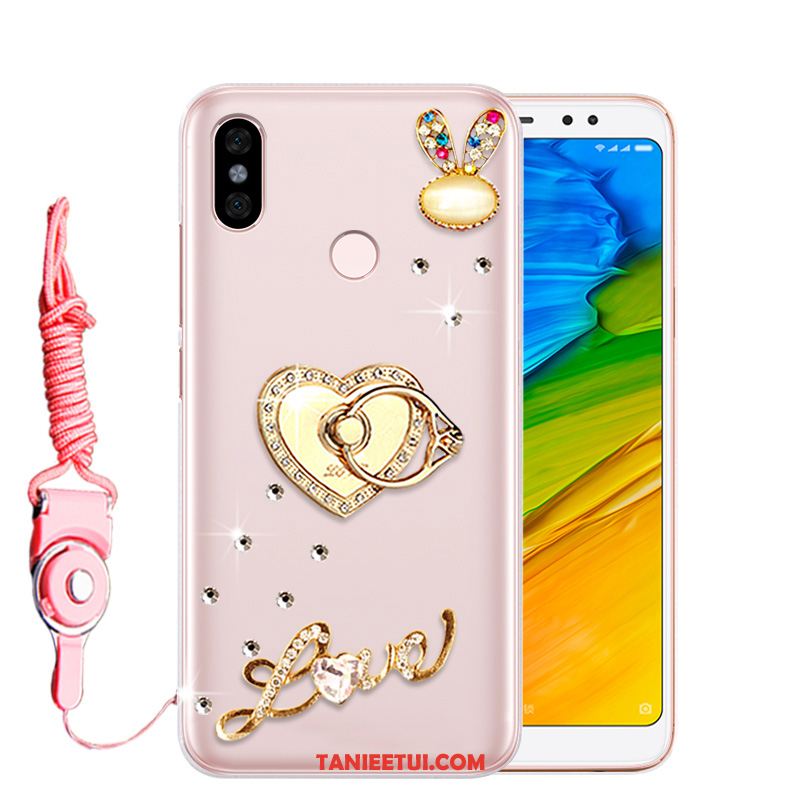 Etui Xiaomi Redmi Note 5 Mały Anti-fall Miękki, Futerał Xiaomi Redmi Note 5 All Inclusive Ochraniacz Rhinestone Beige