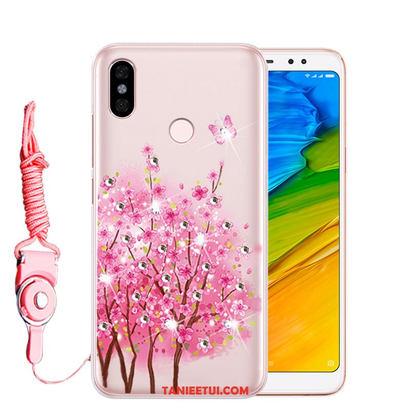 Etui Xiaomi Redmi Note 5 Mały Anti-fall Miękki, Futerał Xiaomi Redmi Note 5 All Inclusive Ochraniacz Rhinestone Beige