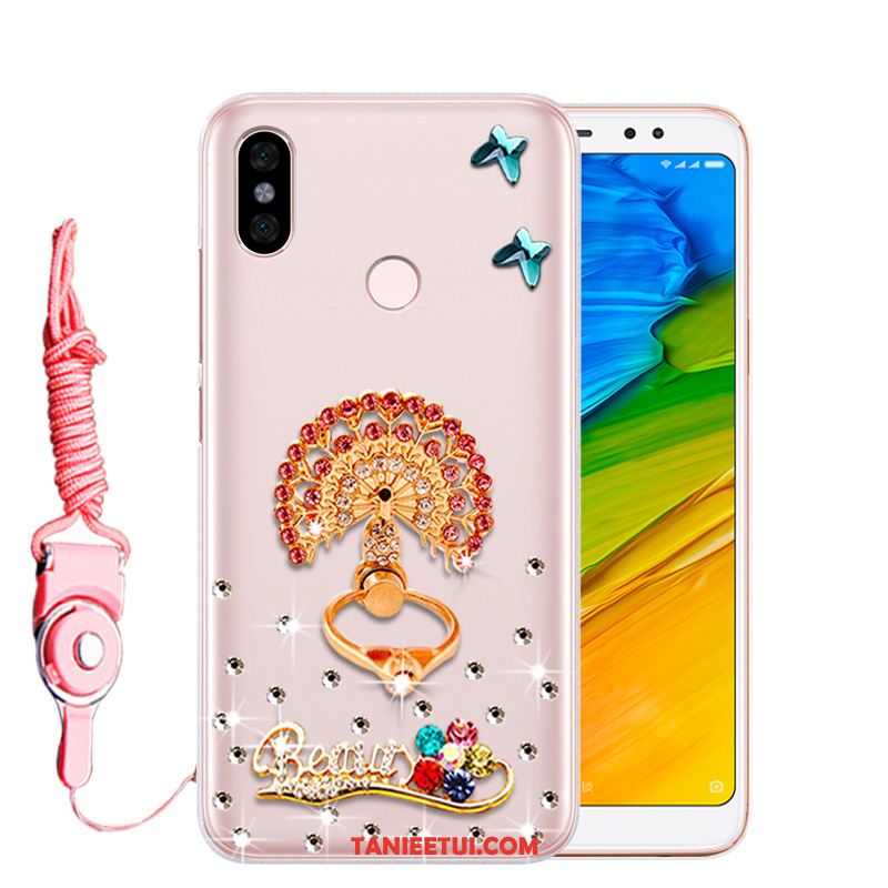 Etui Xiaomi Redmi Note 5 Mały Anti-fall Miękki, Futerał Xiaomi Redmi Note 5 All Inclusive Ochraniacz Rhinestone Beige