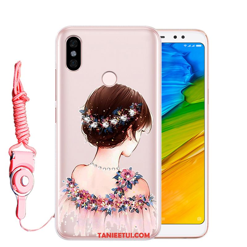 Etui Xiaomi Redmi Note 5 Mały Anti-fall Miękki, Futerał Xiaomi Redmi Note 5 All Inclusive Ochraniacz Rhinestone Beige