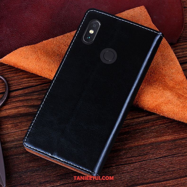 Etui Xiaomi Redmi Note 5 Ochraniacz Skórzany Futerał Telefon Komórkowy, Obudowa Xiaomi Redmi Note 5 Biznes Silikonowe Czerwony Beige