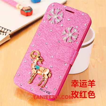 Etui Xiaomi Redmi Note 5 Różowe Czerwony Rhinestone, Pokrowce Xiaomi Redmi Note 5 Ochraniacz Anti-fall Klapa Beige