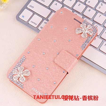 Etui Xiaomi Redmi Note 5 Różowe Czerwony Rhinestone, Pokrowce Xiaomi Redmi Note 5 Ochraniacz Anti-fall Klapa Beige