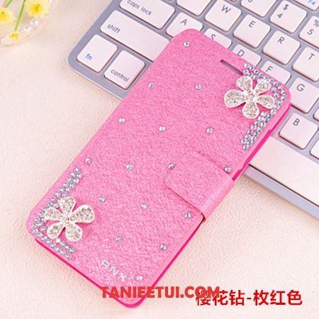 Etui Xiaomi Redmi Note 5 Różowe Czerwony Rhinestone, Pokrowce Xiaomi Redmi Note 5 Ochraniacz Anti-fall Klapa Beige