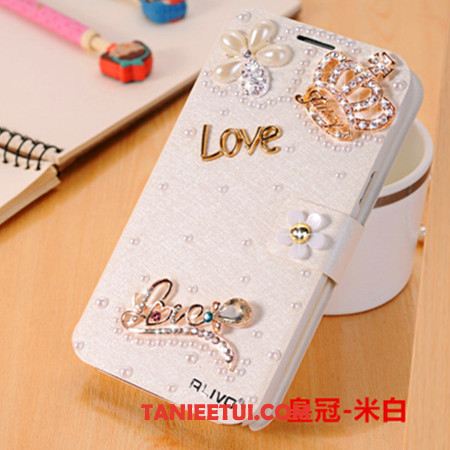 Etui Xiaomi Redmi Note 5 Różowe Czerwony Rhinestone, Pokrowce Xiaomi Redmi Note 5 Ochraniacz Anti-fall Klapa Beige