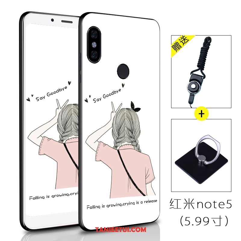 Etui Xiaomi Redmi Note 5 Silikonowe Anti-fall Kreatywne, Obudowa Xiaomi Redmi Note 5 Czerwony Kolor Telefon Komórkowy Beige