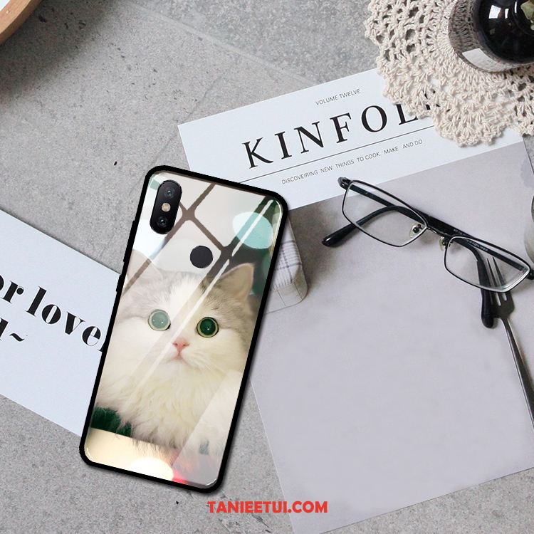 Etui Xiaomi Redmi Note 5 Szkło Biały Kotek, Pokrowce Xiaomi Redmi Note 5 Super Słodkie Gwiazda Telefon Komórkowy Beige