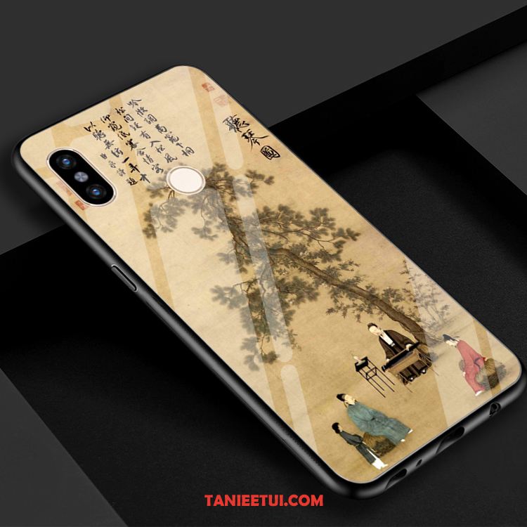 Etui Xiaomi Redmi Note 5 Vintage Wiatr Sztuka, Pokrowce Xiaomi Redmi Note 5 Lustro Telefon Komórkowy Czerwony Beige