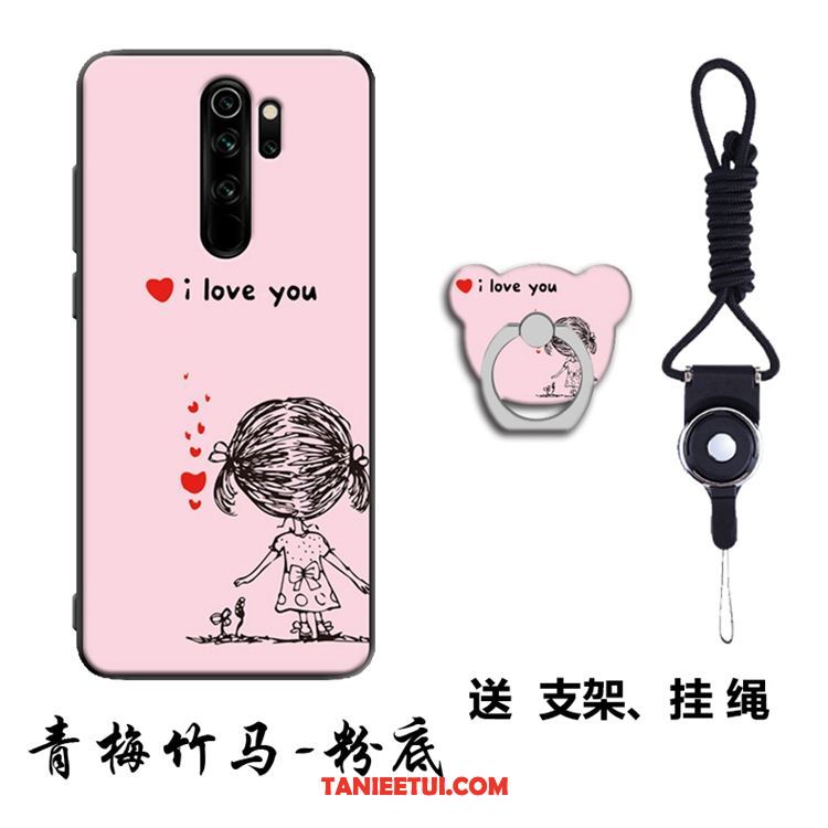 Etui Xiaomi Redmi Note 8 Pro Kaczka Kreskówka Miękki, Pokrowce Xiaomi Redmi Note 8 Pro Czerwony Wspornik Mały Beige