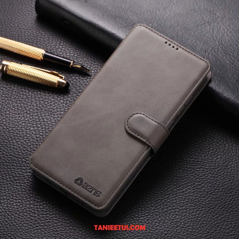 Etui Xiaomi Redmi Note 8 Pro Klapa Mały Skórzany, Futerał Xiaomi Redmi Note 8 Pro Telefon Komórkowy Czerwony Ochraniacz Braun Beige