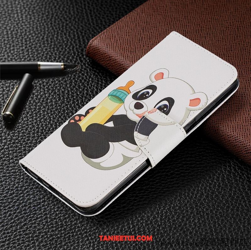 Etui Xiaomi Redmi Note 8 Pro Kreskówka Skórzany Futerał Telefon Komórkowy, Pokrowce Xiaomi Redmi Note 8 Pro Piękny Osobowość Czerwony Beige