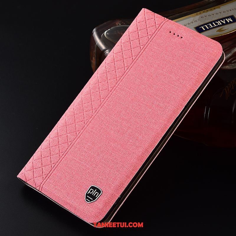 Etui Xiaomi Redmi Note 8 Pro Mały Bawełna I Len Ochraniacz, Obudowa Xiaomi Redmi Note 8 Pro Skórzany Futerał All Inclusive Niebieski Beige