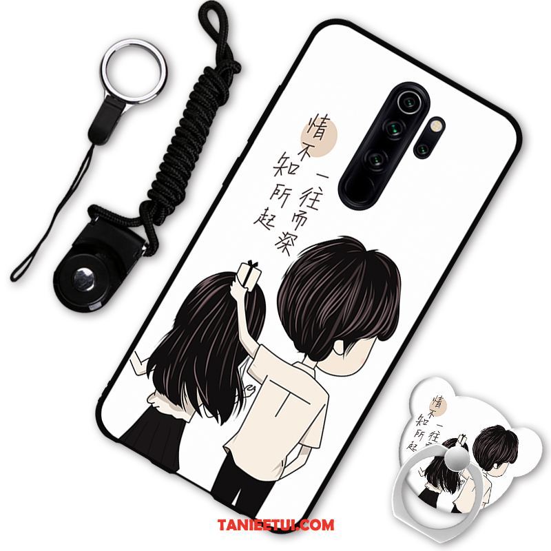 Etui Xiaomi Redmi Note 8 Pro Wspornik Anti-fall Wiszące Ozdoby, Obudowa Xiaomi Redmi Note 8 Pro Kreskówka Telefon Komórkowy Czerwony Beige