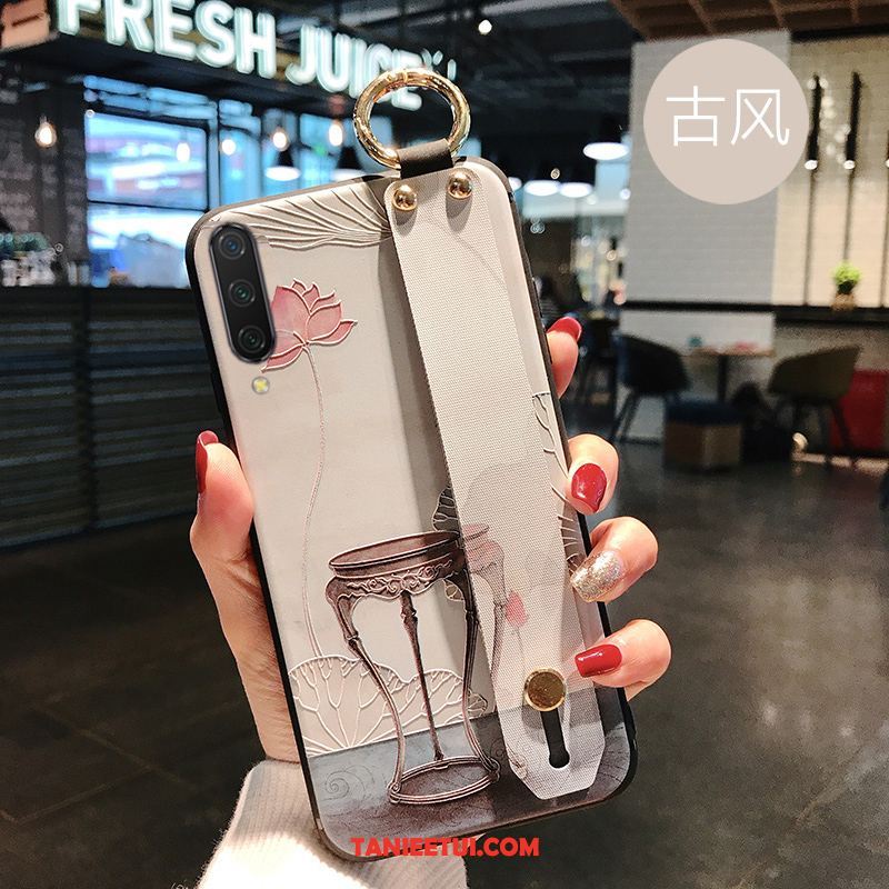 Etui Xiaomi Redmi Note 8t Nubuku Ochraniacz Relief, Futerał Xiaomi Redmi Note 8t Sztuka Chiński Styl Kwiaty Beige