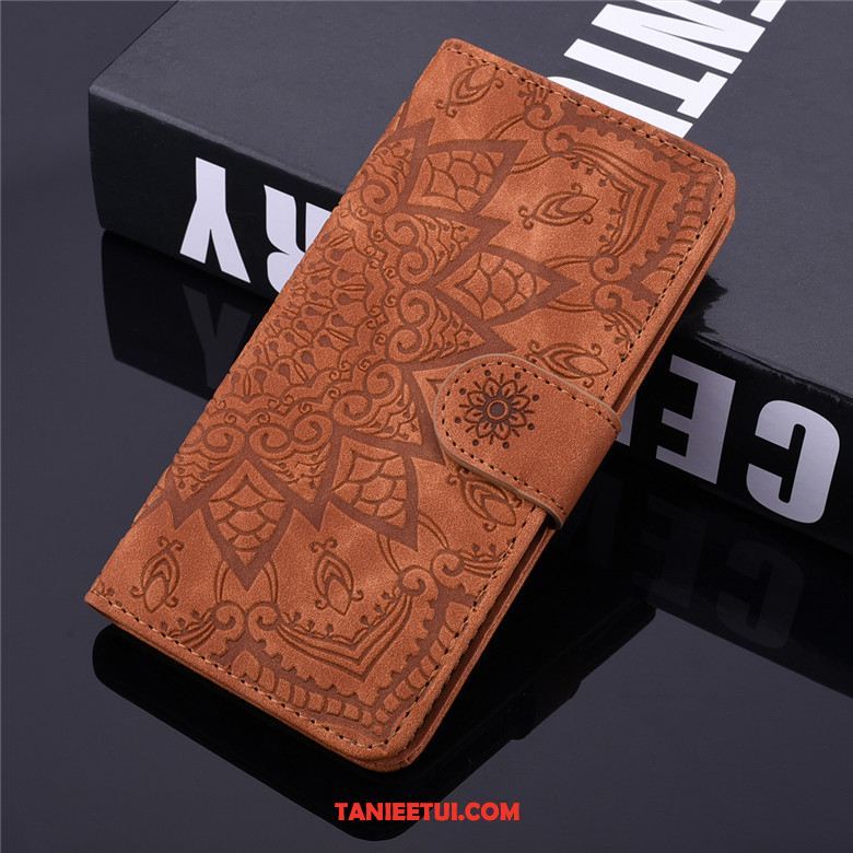 Etui Xiaomi Redmi Note 8t Purpurowy Miękki Anti-fall, Pokrowce Xiaomi Redmi Note 8t Totem Kwiaty Skórzany Futerał Beige