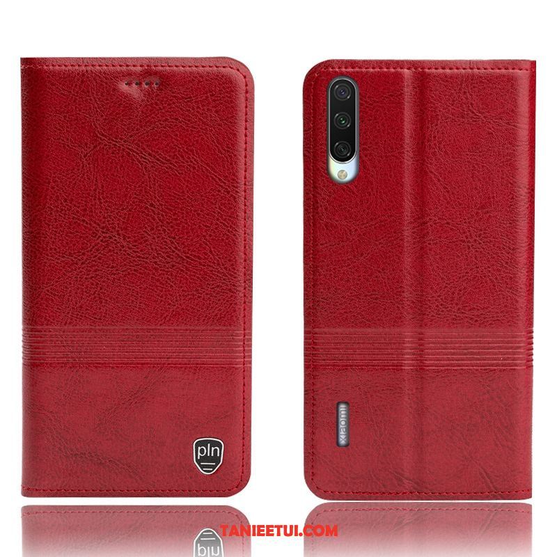 Etui Xiaomi Redmi Note 8t Skórzany Futerał Mały Czerwony, Obudowa Xiaomi Redmi Note 8t Telefon Komórkowy Ochraniacz Anti-fall Beige