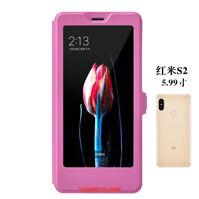 Etui Xiaomi Redmi S2 Ochraniacz Klapa Czerwony, Obudowa Xiaomi Redmi S2 Telefon Komórkowy Czarny Mały Beige