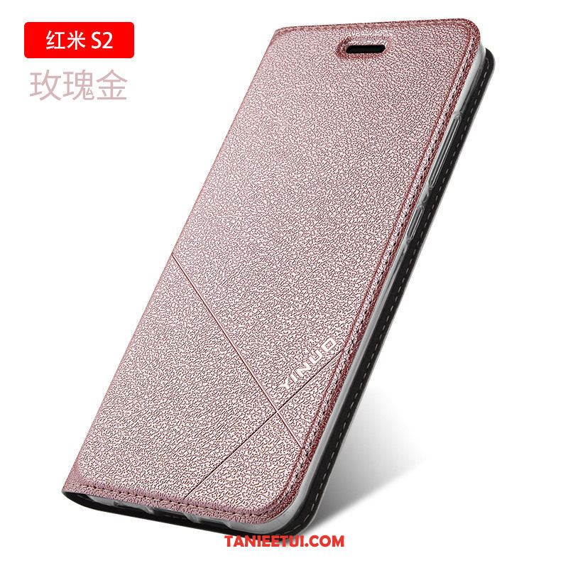 Etui Xiaomi Redmi S2 Telefon Komórkowy Ochraniacz Skórzany Futerał, Obudowa Xiaomi Redmi S2 Czerwony All Inclusive Anti-fall Beige