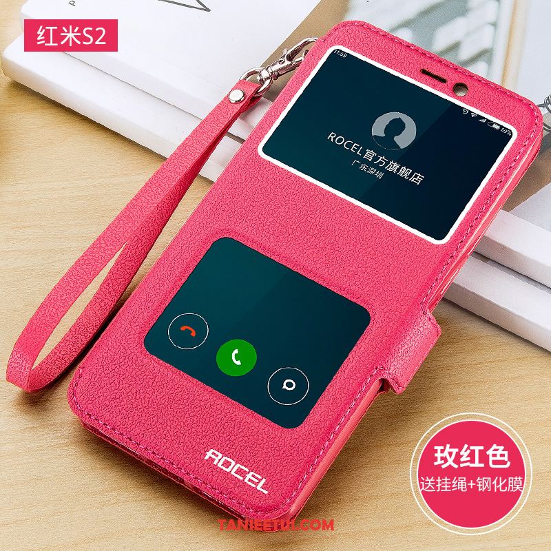 Etui Xiaomi Redmi S2 Złoto Ochraniacz Miękki, Obudowa Xiaomi Redmi S2 Anti-fall Skórzany Futerał Mały Beige