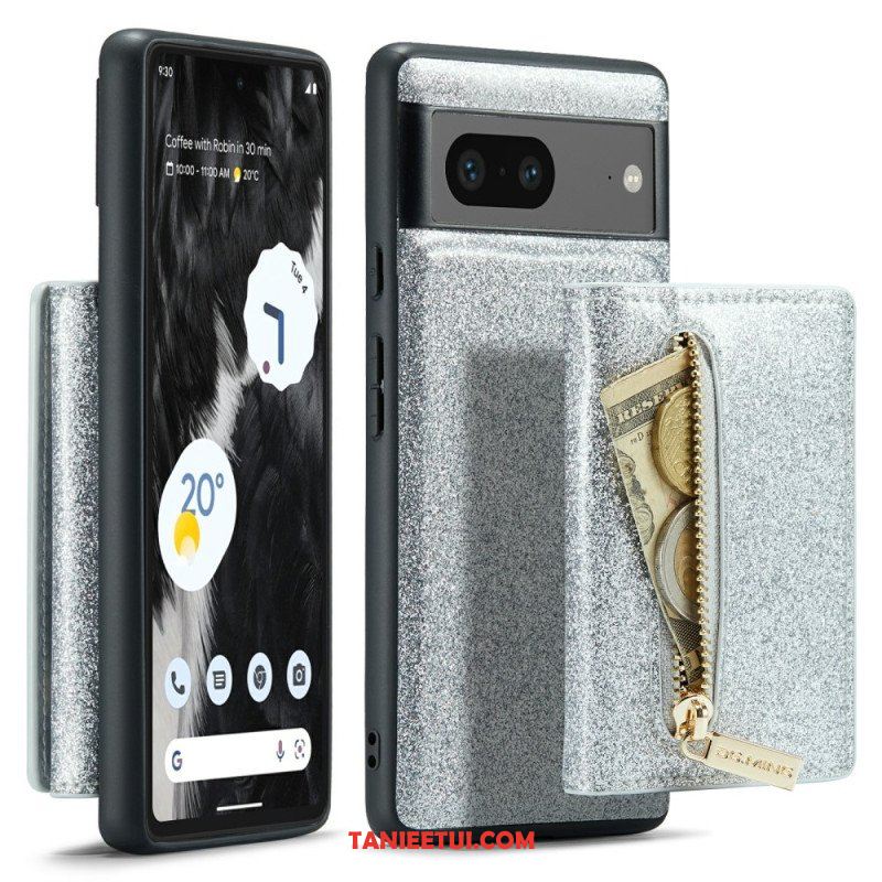 Etui do Google Pixel 7 Odpinany Uchwyt Na Karty Z Brokatem