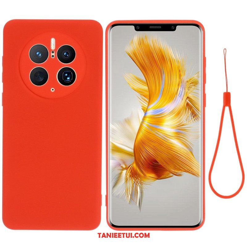 Etui do Huawei Mate 50 Pro Płynny Silikon Ze Smyczą