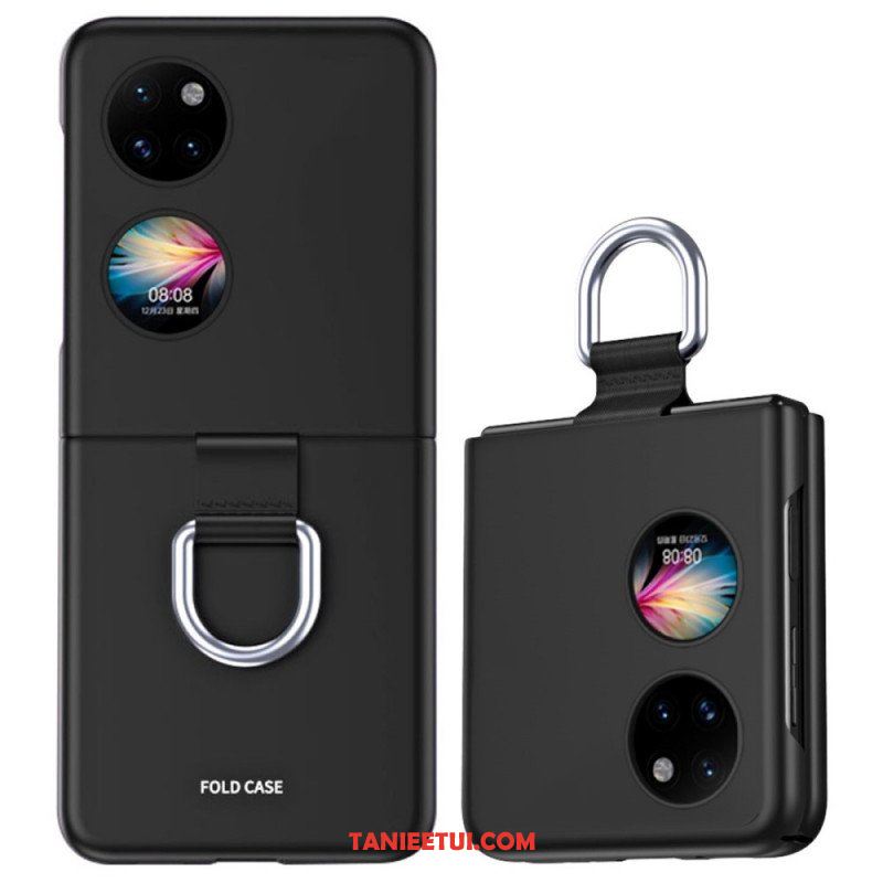 Etui do Huawei P50 Pocket Dotyk Skóry Z Pierścieniem