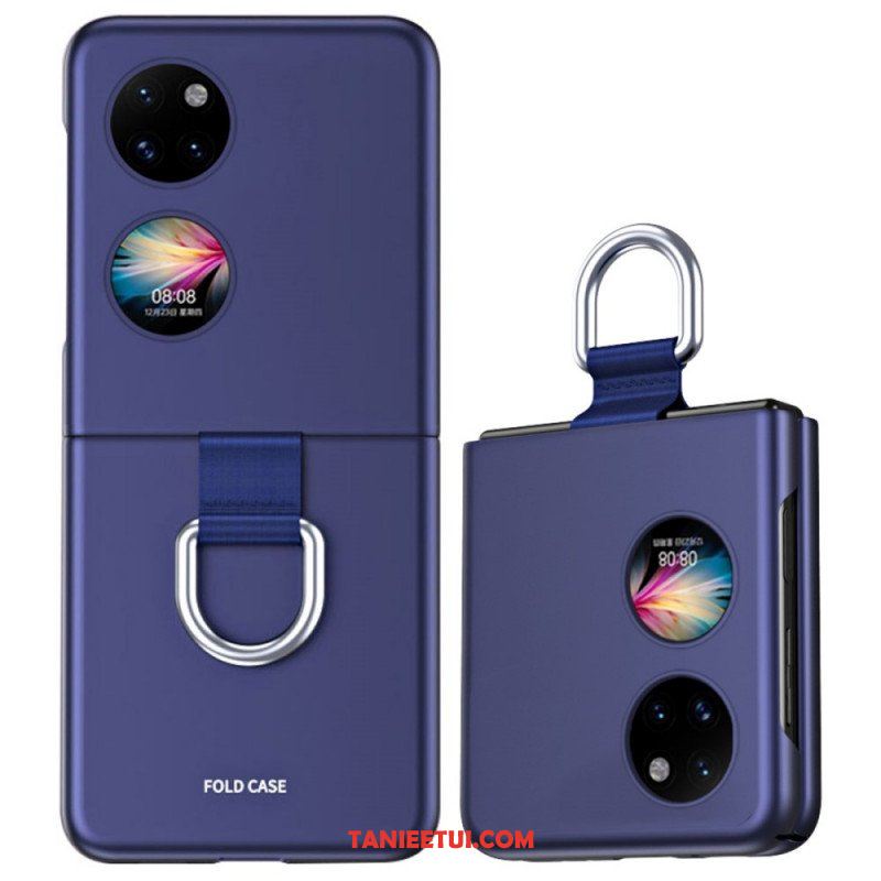 Etui do Huawei P50 Pocket Dotyk Skóry Z Pierścieniem