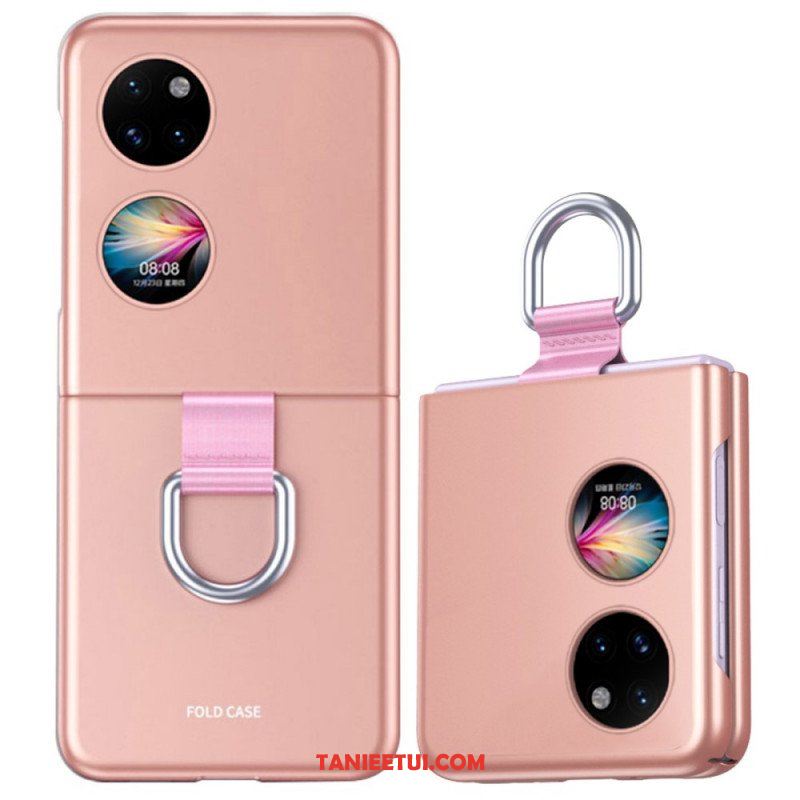 Etui do Huawei P50 Pocket Dotyk Skóry Z Pierścieniem