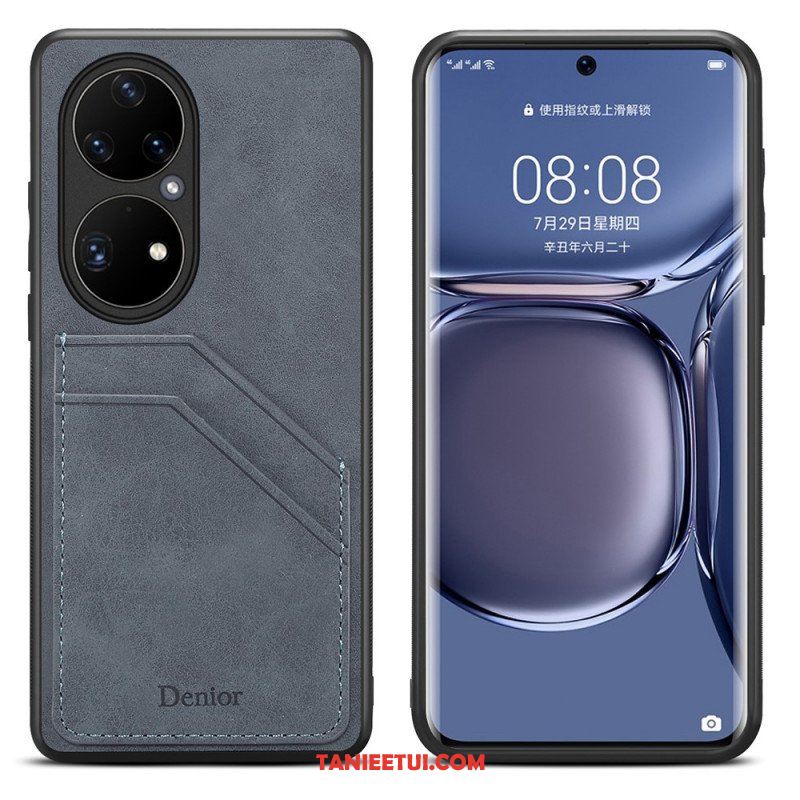 Etui do Huawei P50 Pro Etui Na Karty Z Podwójnymi Przegródkami Denior