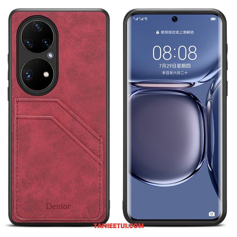 Etui do Huawei P50 Pro Etui Na Karty Z Podwójnymi Przegródkami Denior