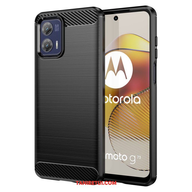 Etui do Moto G73 5G Szczotkowane Włókno Węglowe