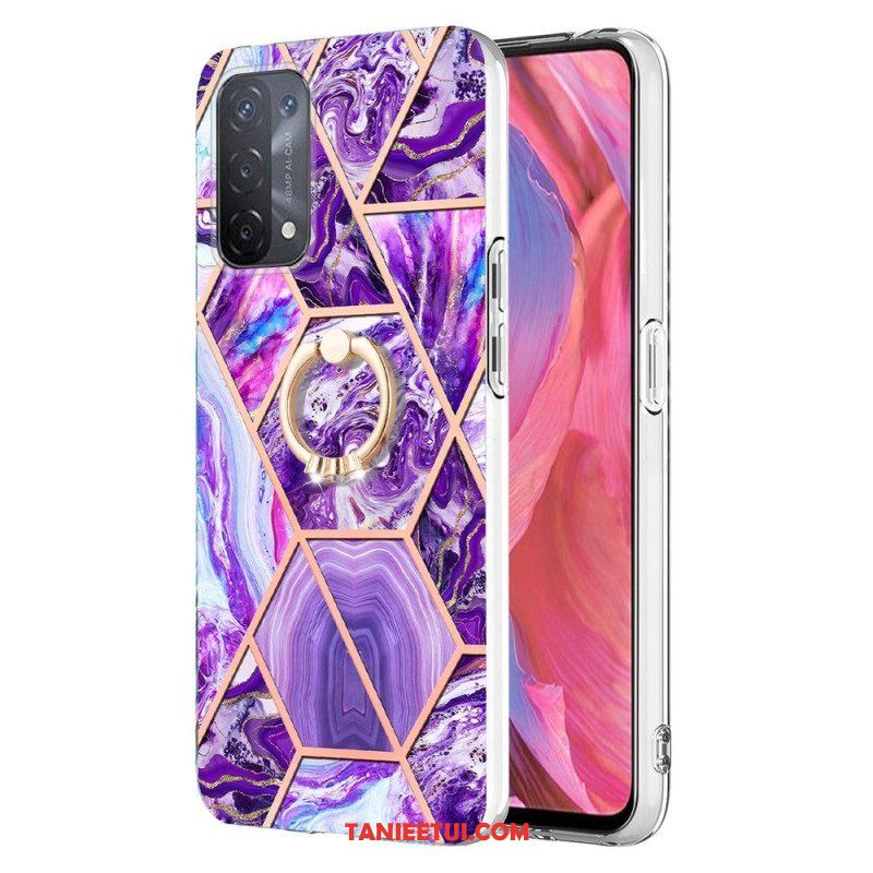 Etui do Oppo A54 5G / A74 5G Marmur Ze Wspornikiem Pierścienia