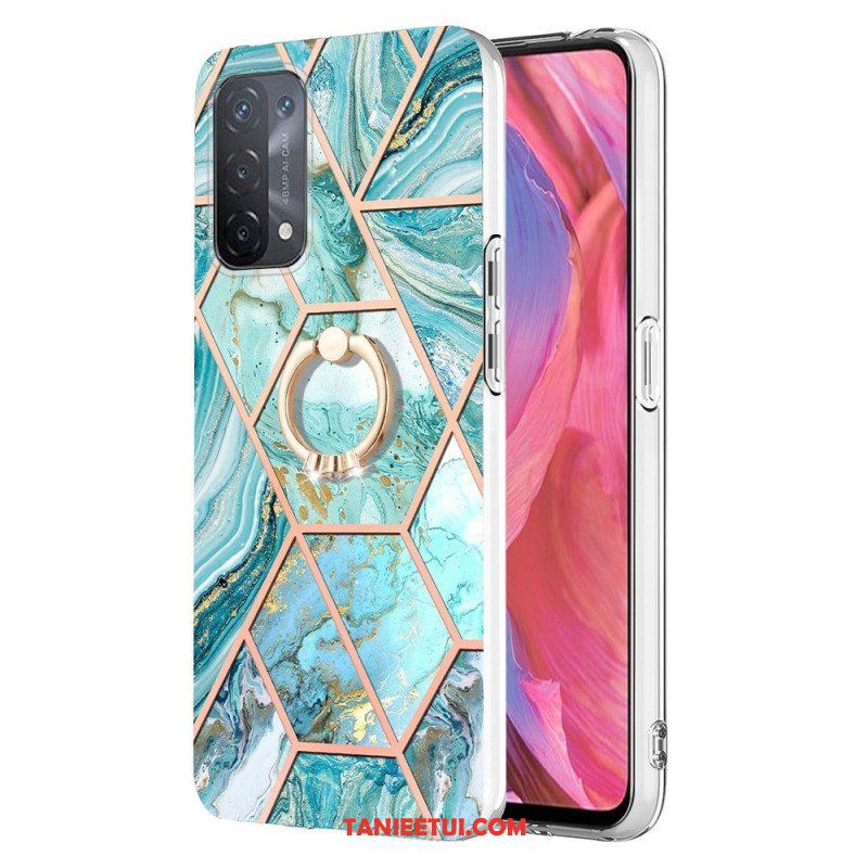 Etui do Oppo A54 5G / A74 5G Marmur Ze Wspornikiem Pierścienia