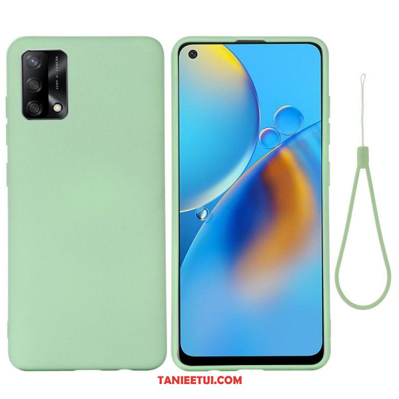 Etui do Oppo A74 4G Płynny Silikon Ze Smyczą