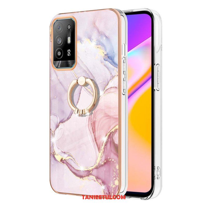 Etui do Oppo A94 5G Marmur Z Pierścieniem