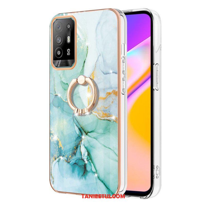 Etui do Oppo A94 5G Marmur Z Pierścieniem