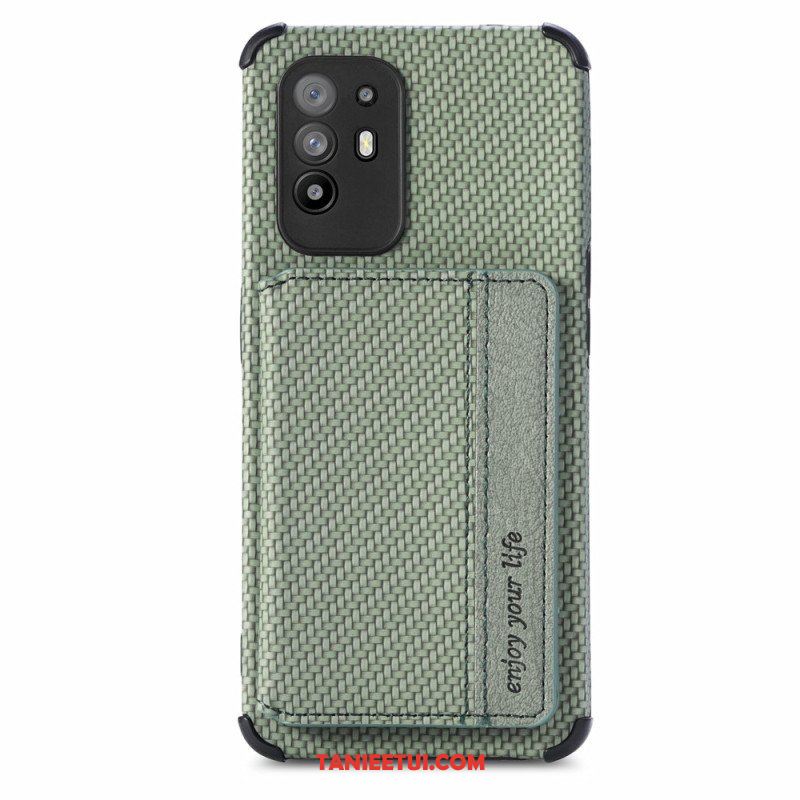 Etui do Oppo A94 5G Posiadacz Karty Z Włókna Węglowego