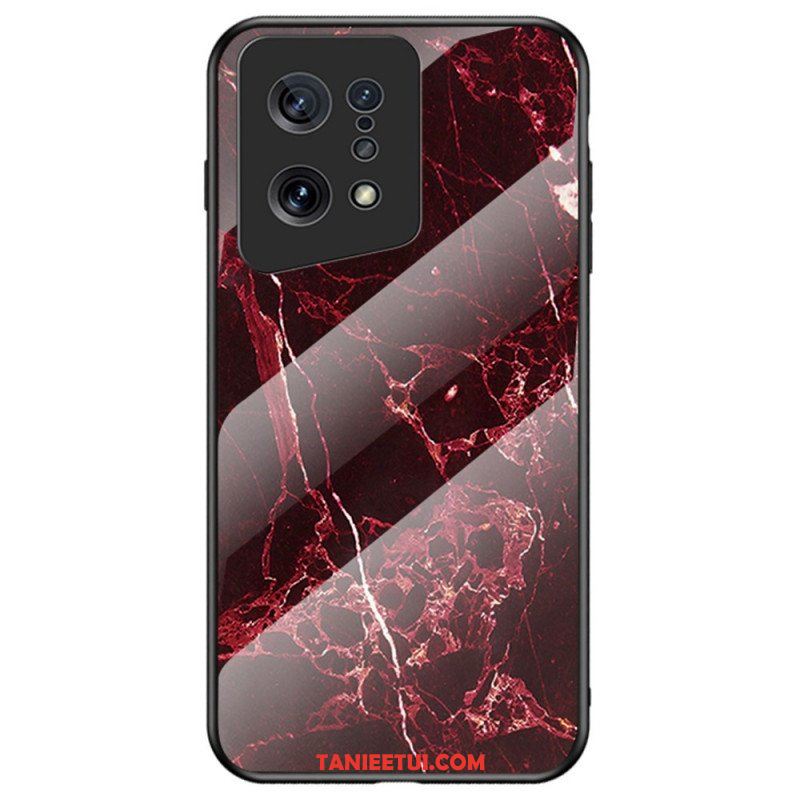 Etui do Oppo Find X5 Kolorowe Marmurowe Szkło Hartowane