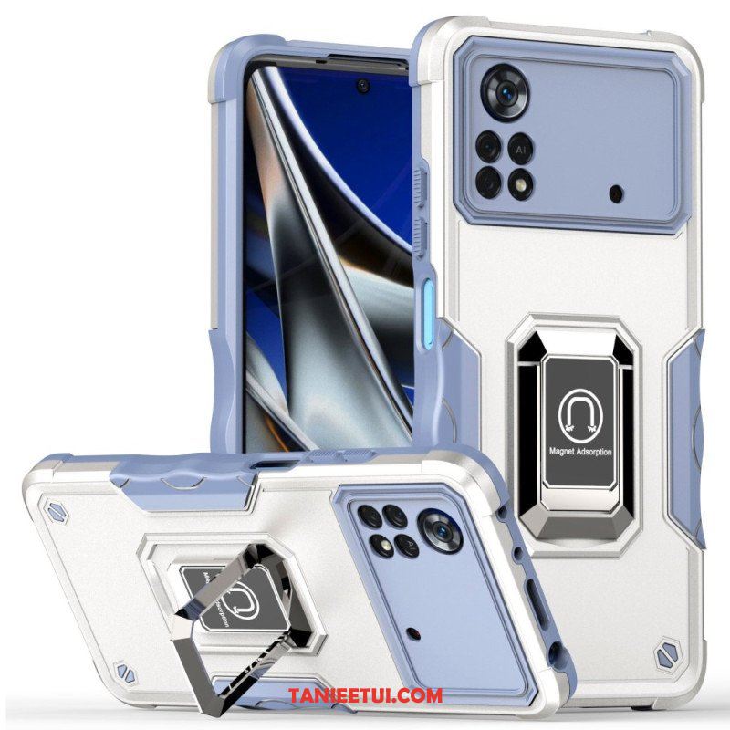 Etui do Poco X4 Pro 5G Wsparcie Pierścienia Z Efektem Metalu