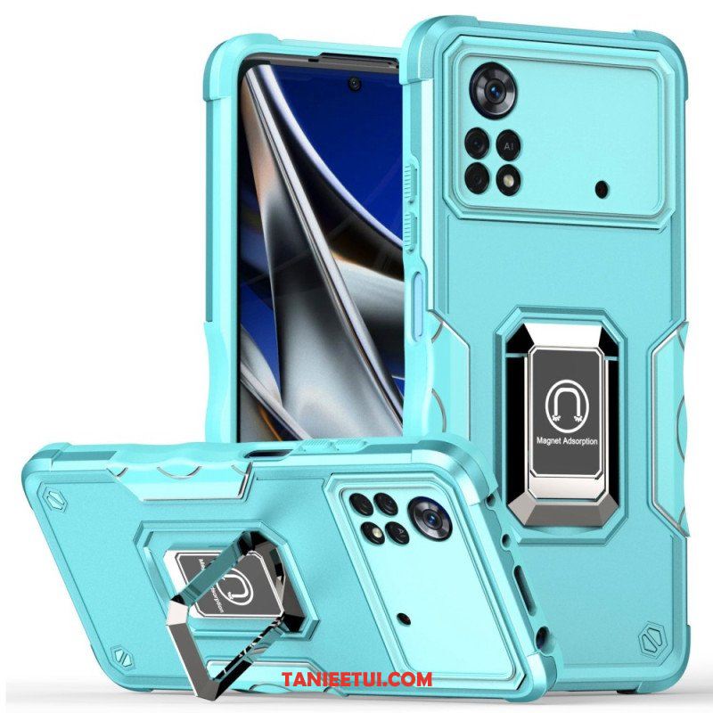 Etui do Poco X4 Pro 5G Wsparcie Pierścienia Z Efektem Metalu